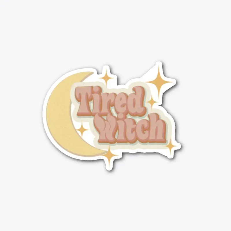 Tired Witch Sticker